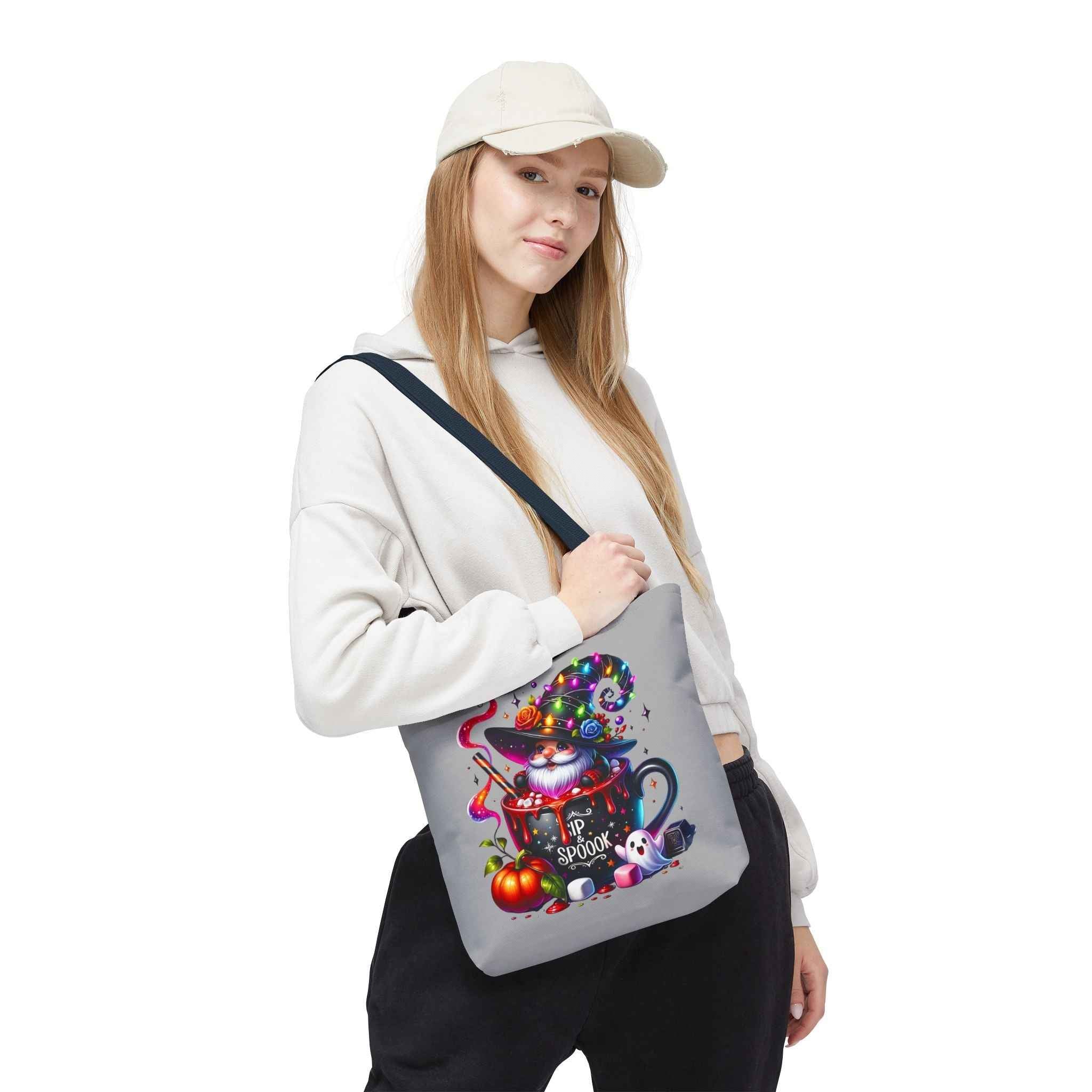 Halloween Gnome Tote Bag for Whimsical Shopping Adventures