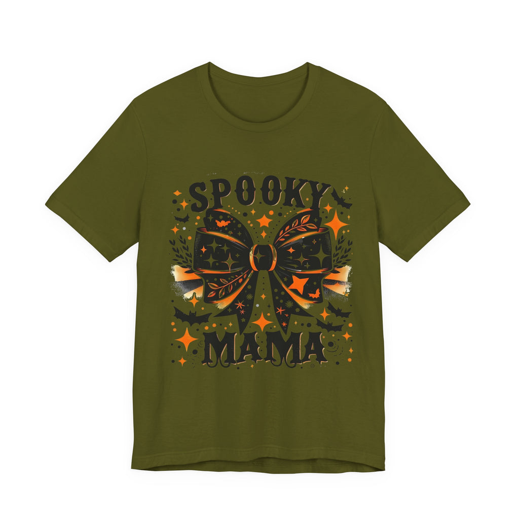 Spooky Mama T-Shirt - Unisex Jersey Tee for Halloween, Family Events, Gifts for Moms, Autumn Fashion, Casual Wear