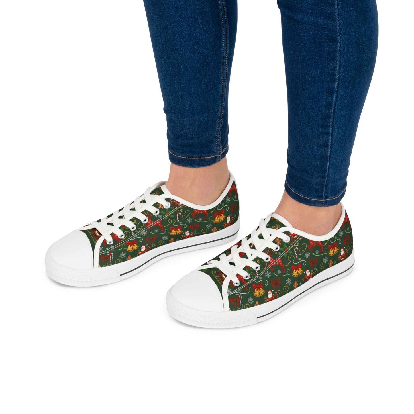 Holiday Floral Women's Low Top Sneakers
