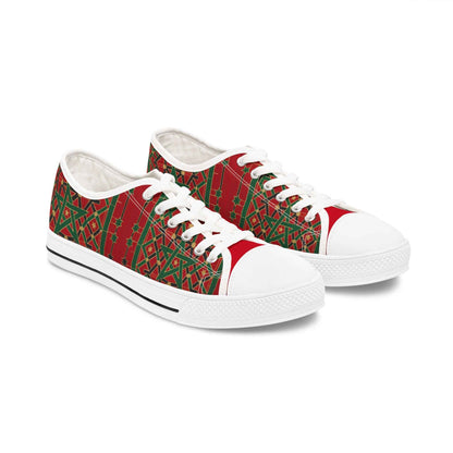 Festive Women's Low Top Sneakers - Unique Morocco Souvenir