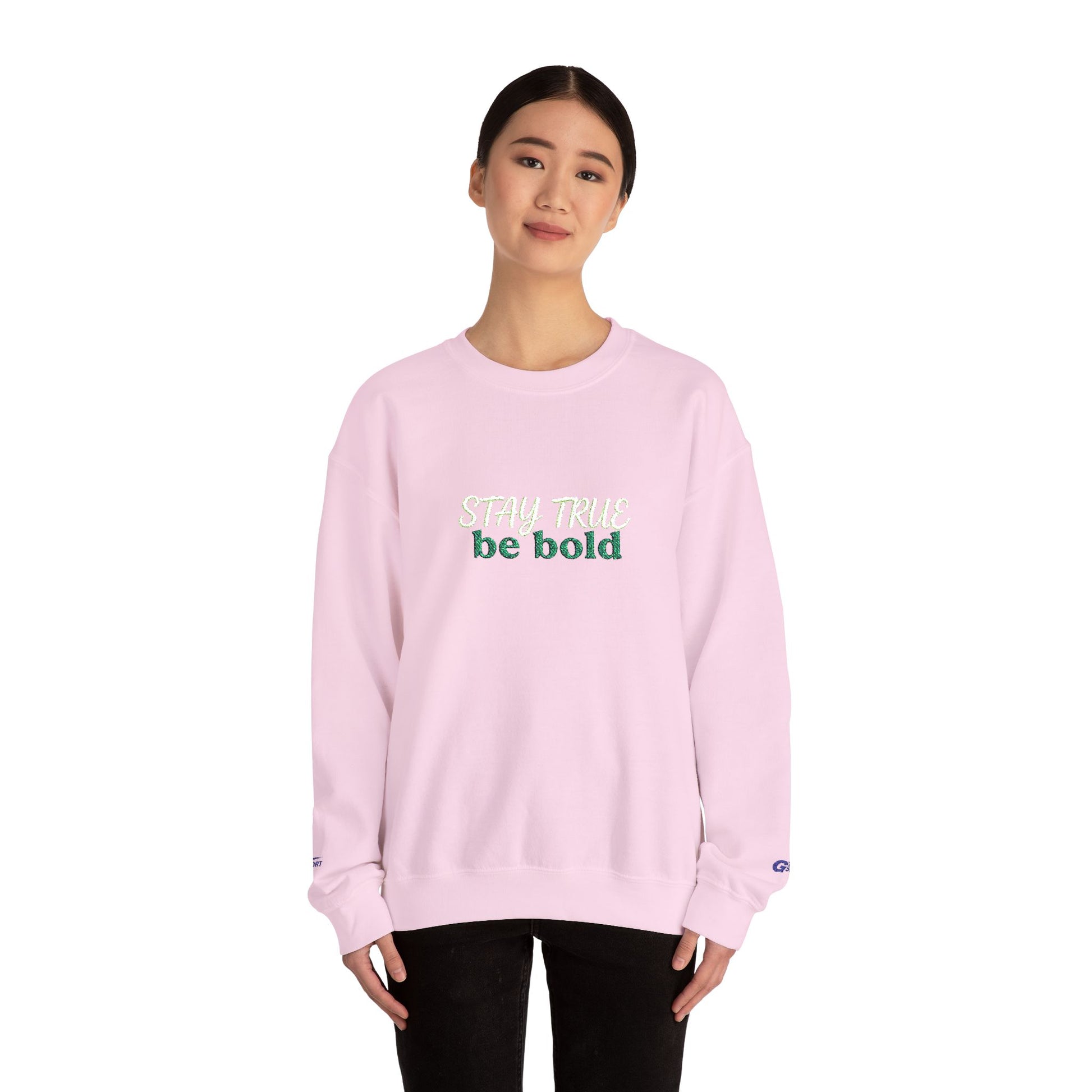 Be Bold Sweatshirt - Minimal Inspirational White Crewneck for Motivation - Ghita Shop