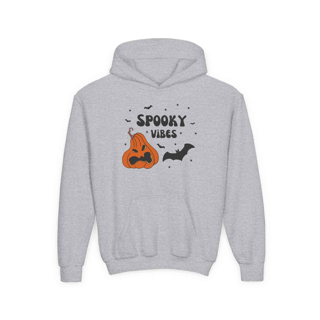 Spooky Vibes Hoodie for Kids - Cute Halloween Sweatshirt Youth Hoodie