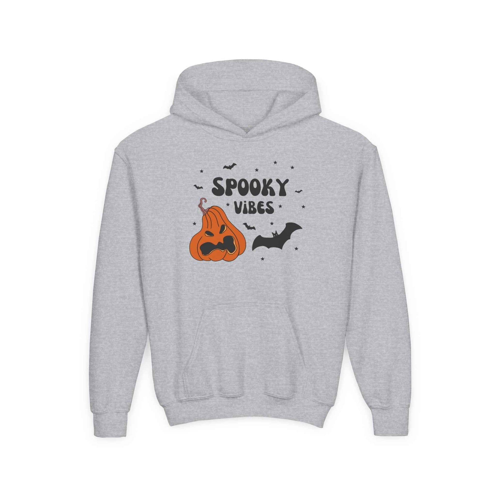 Spooky Vibes Hoodie for Kids - Cute Halloween Sweatshirt Youth Hoodie