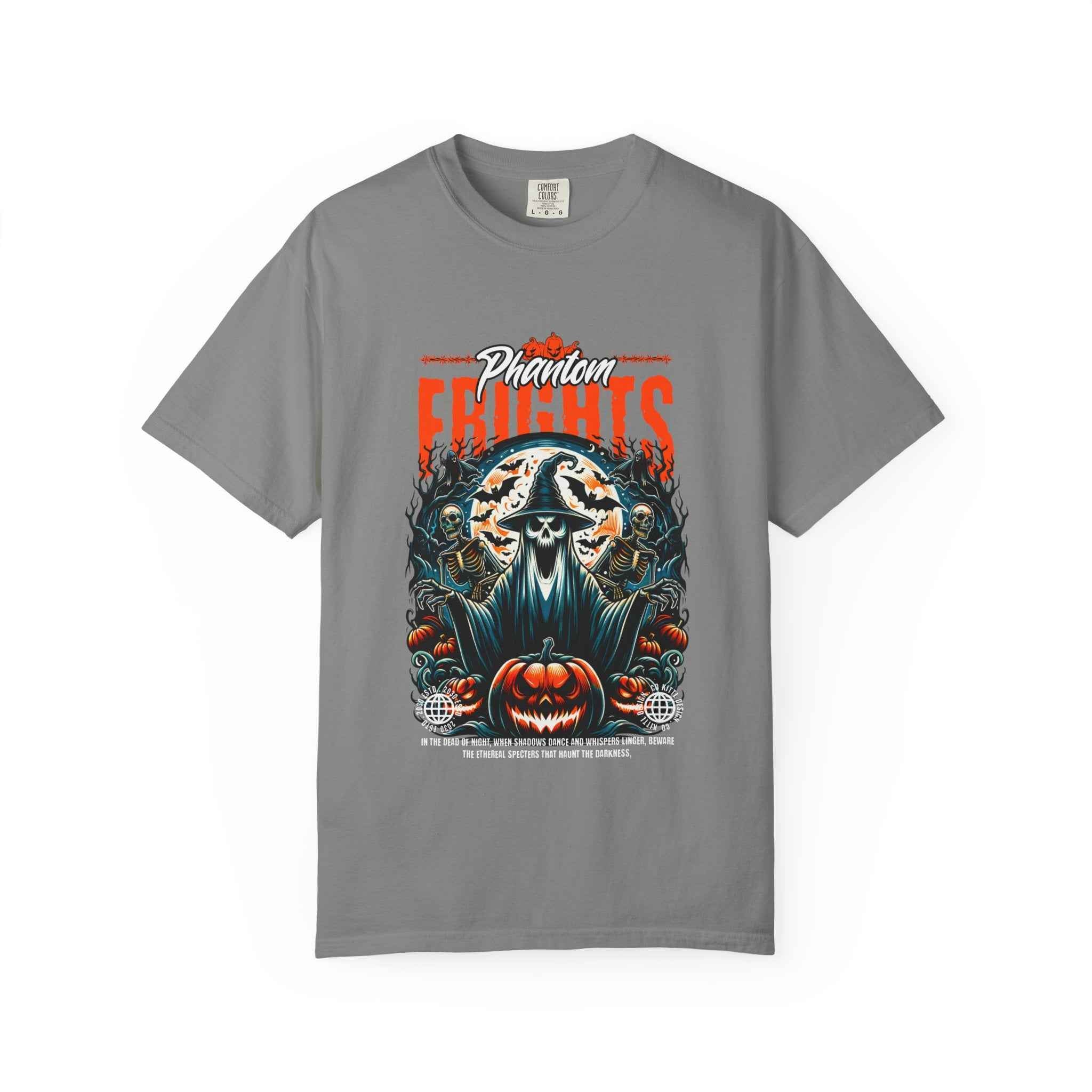 Phantom Frights T-Shirt - Unisex Garment-Dyed Tee for Spooky Seasons