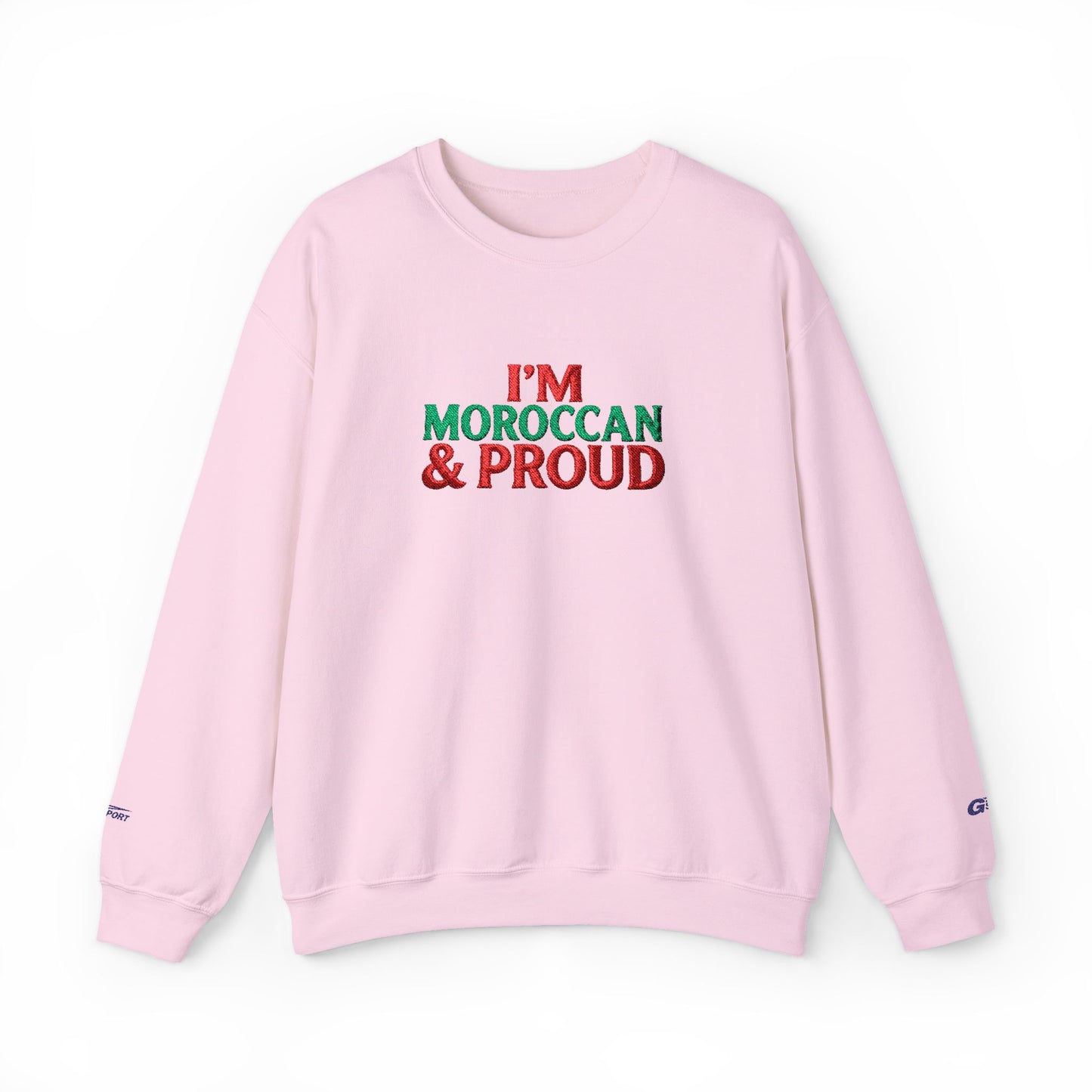 Moroccan & Proud Crewneck Sweatshirt — Patriotic Morocco Pride Pullover - Ghita Shop