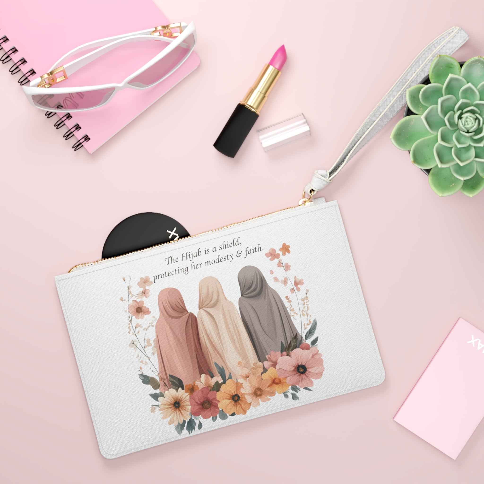 Modest Floral Clutch Bag - Elegant Muslim Accessory & Perfect Gift for Her