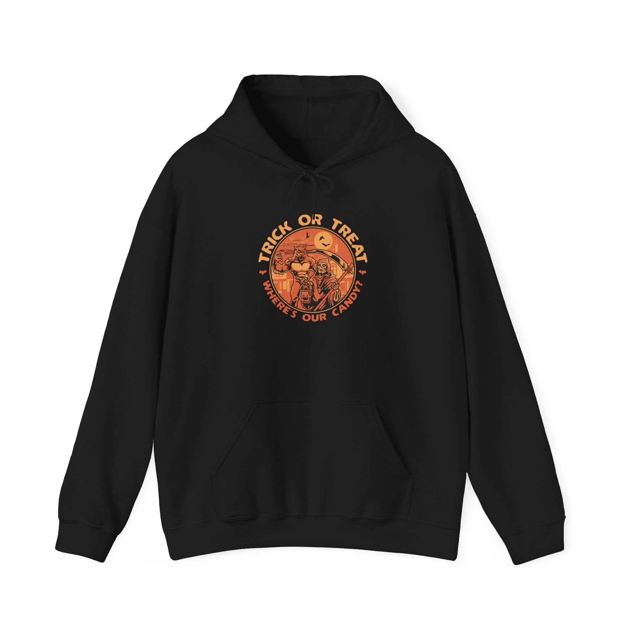 Halloween Graphic Hoodie - Werewolf vs. Grim Reaper