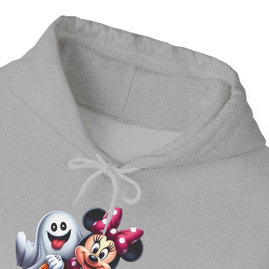 Halloween Minnie Mouse Sweatshirt Unisex Hooded Sweatshirt with Ghost Design