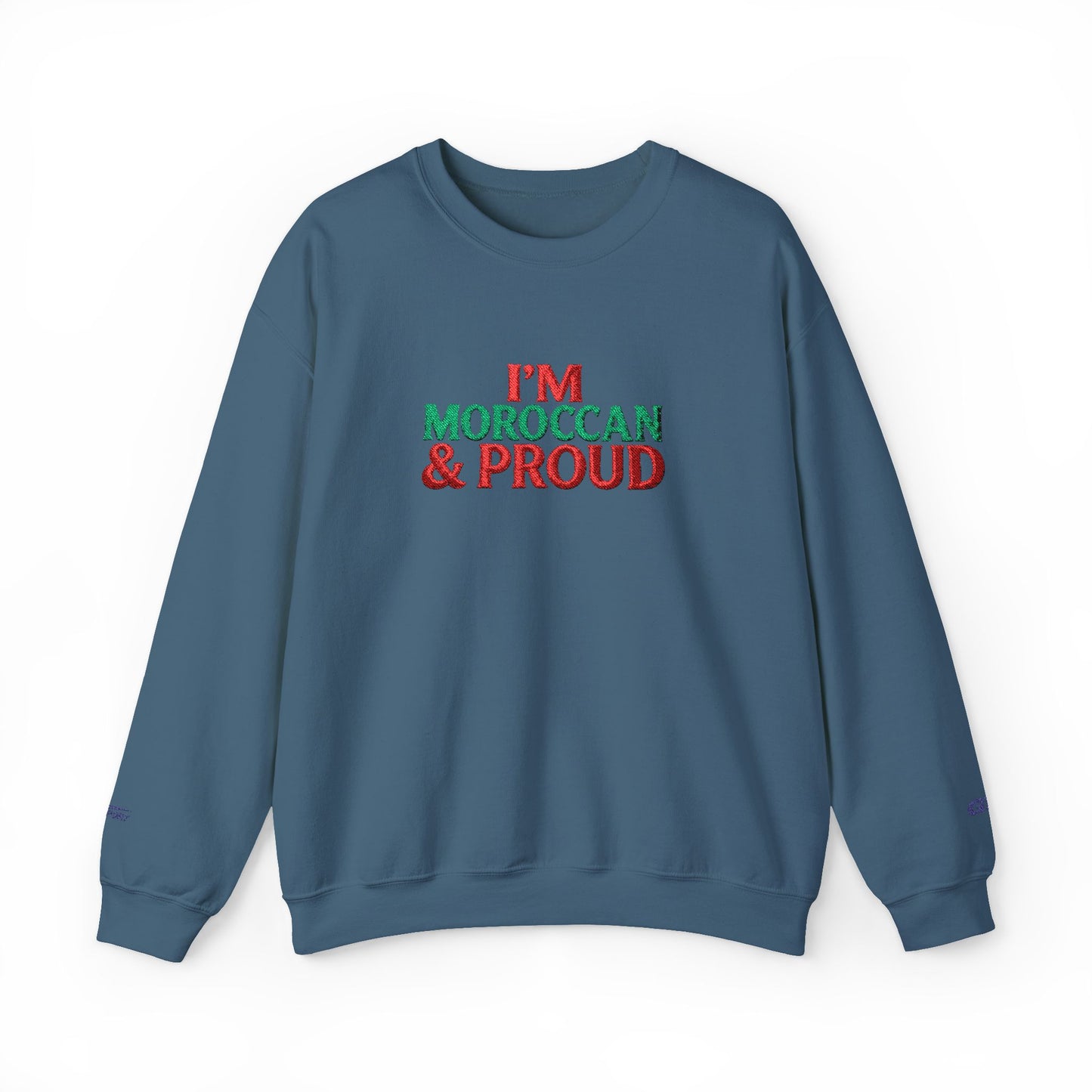 Moroccan & Proud Crewneck Sweatshirt — Patriotic Morocco Pride Pullover - Ghita Shop