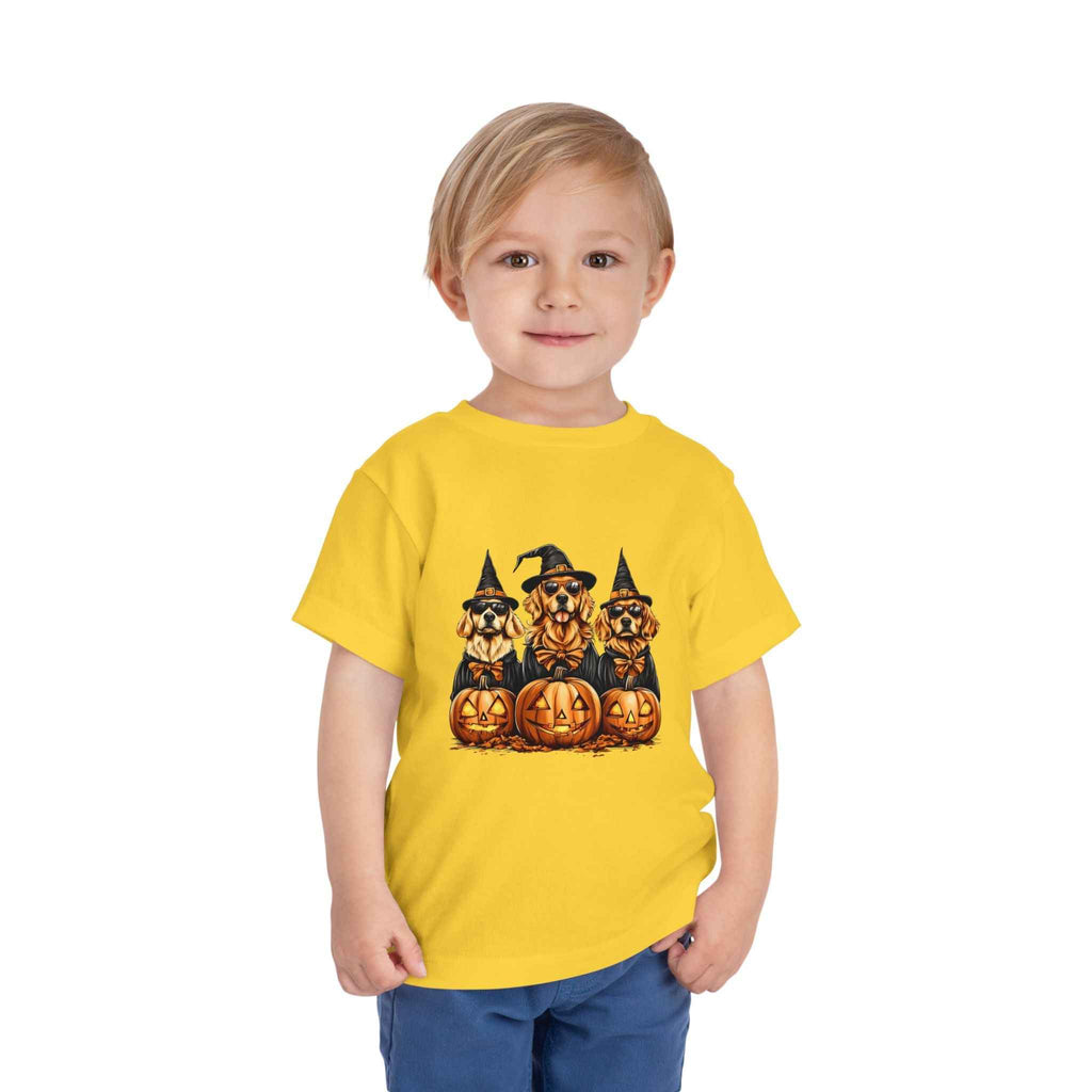 Halloween Puppy Witch Tee - Cute Toddler Shirt for Kids' Halloween Fun