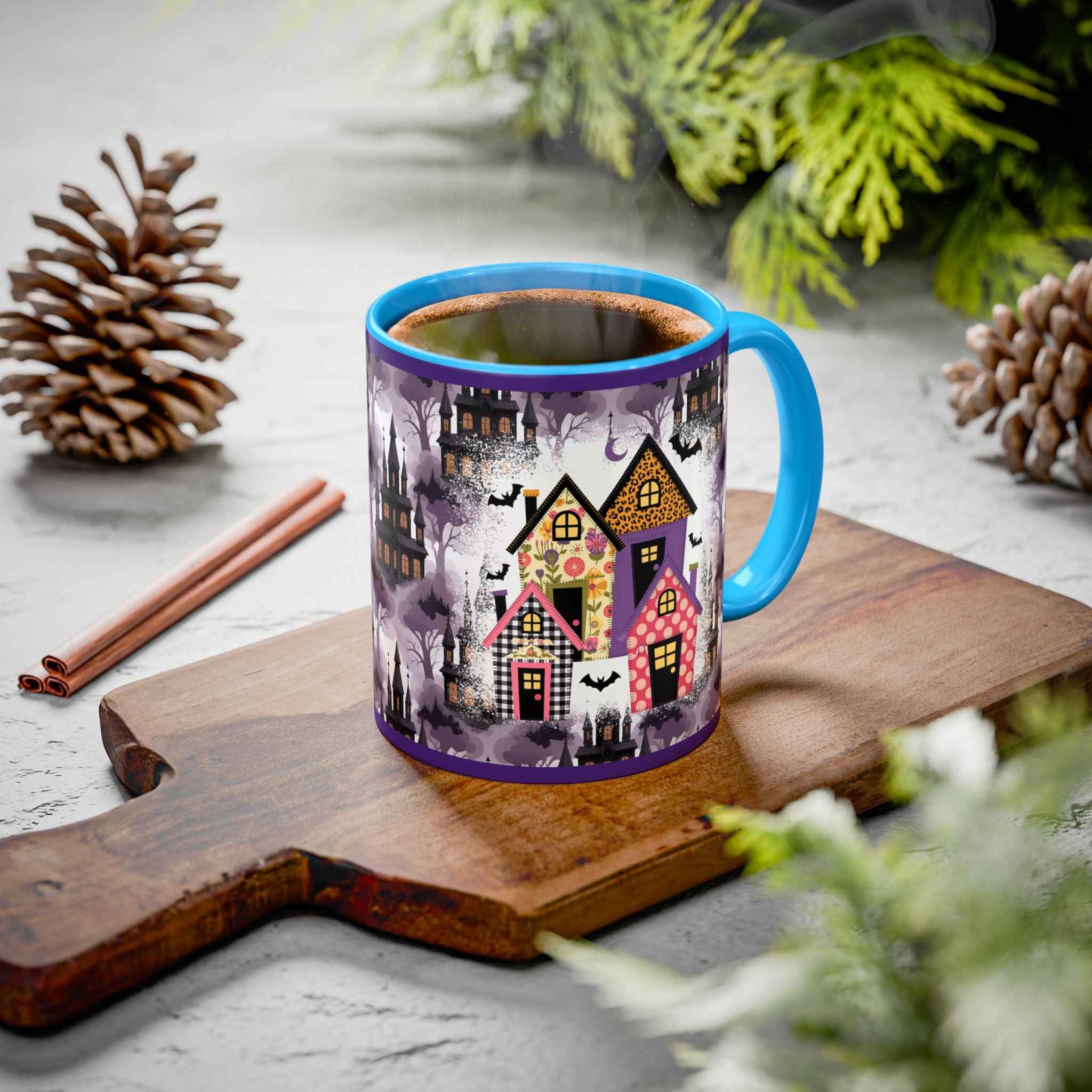 Colorful Halloween Mugs - Unique Witch-Themed Coffee Cup for Spooky Autumn Gifts