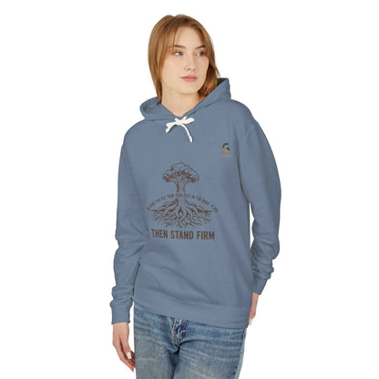 Inspirational Lightweight Hoodie for Men and Women - Then Stand Firm