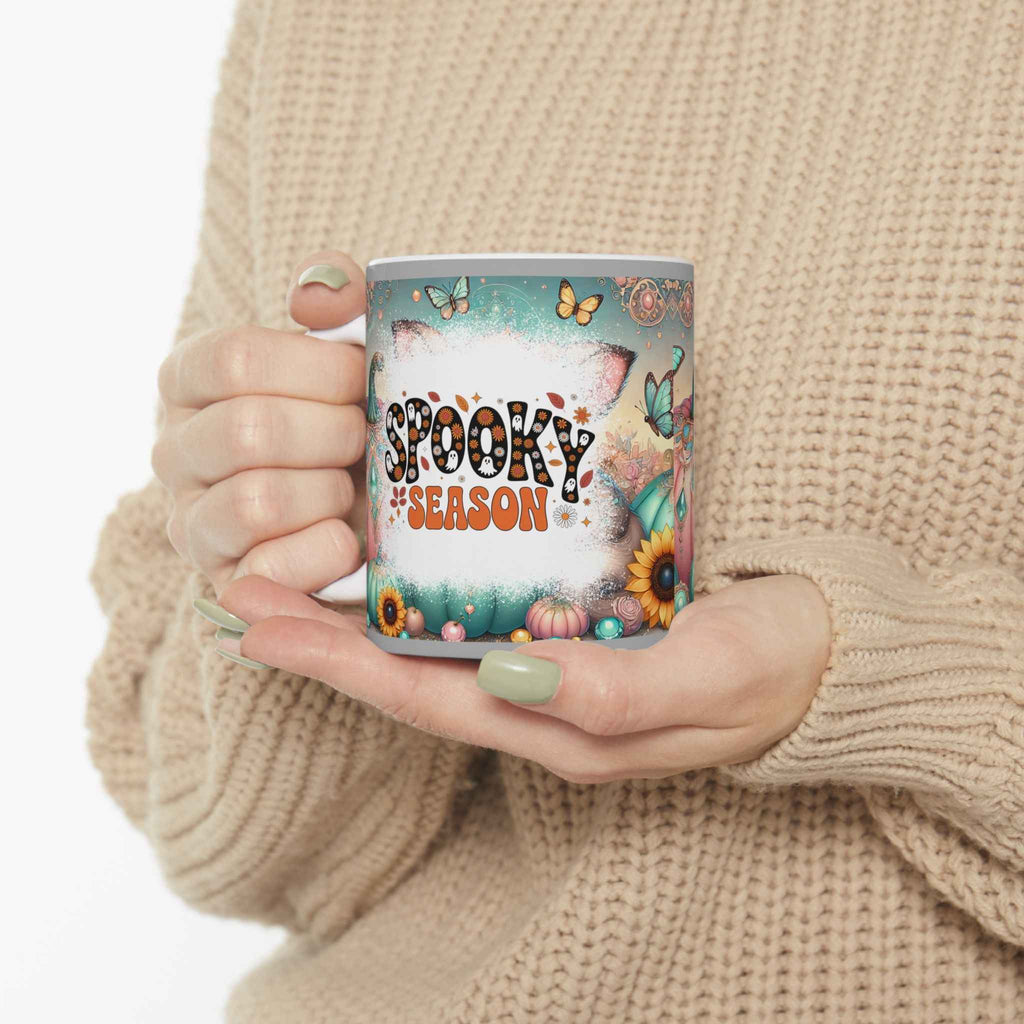 Spooky Season Mug | Fall Decor Ceramic Cup, Halloween Coffee Mug, Pumpkin Design, Gift for Autumn Lovers