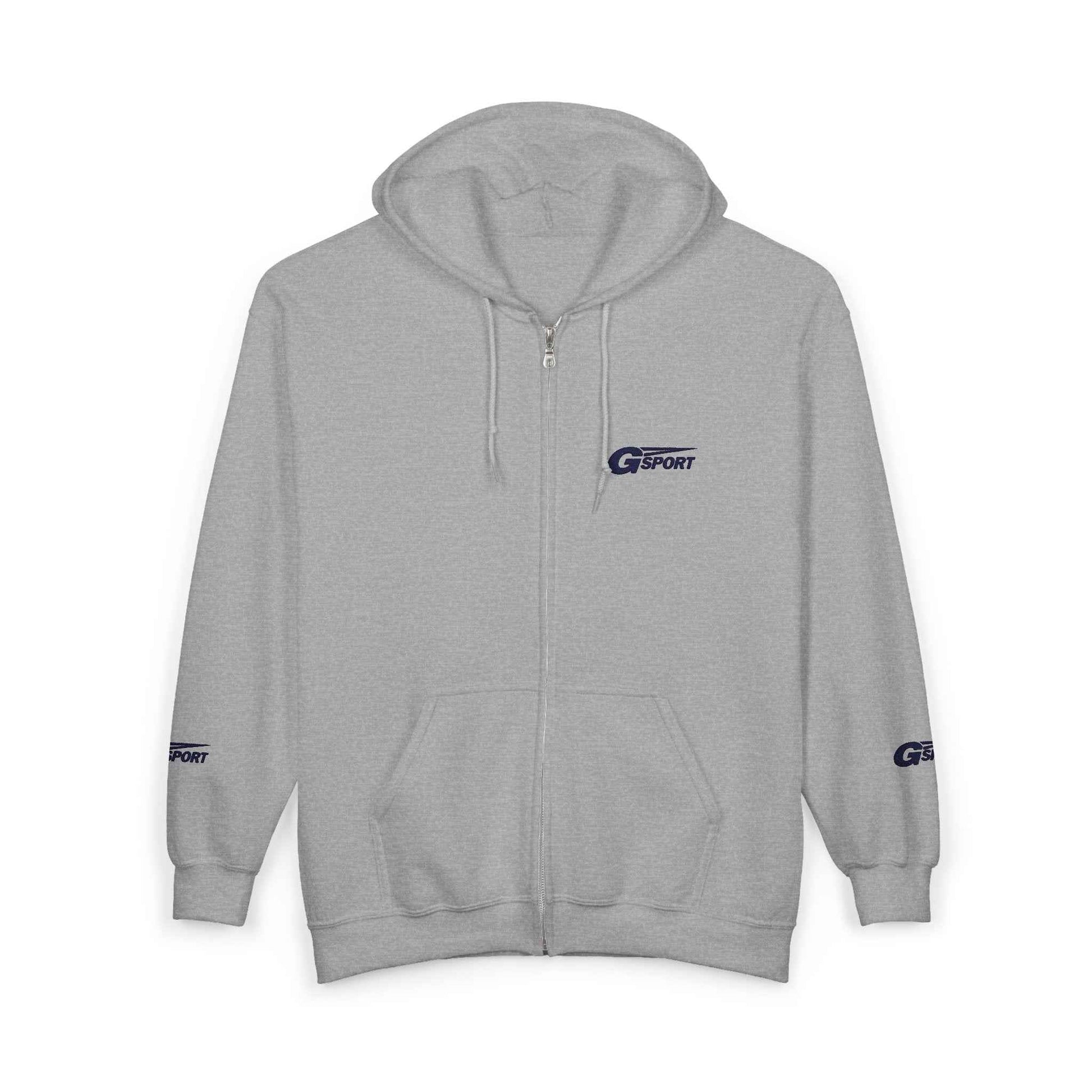 Zip Hoodie with Small Chest Logo – Casual Champion-Inspired Full-Zip Sweatshirt