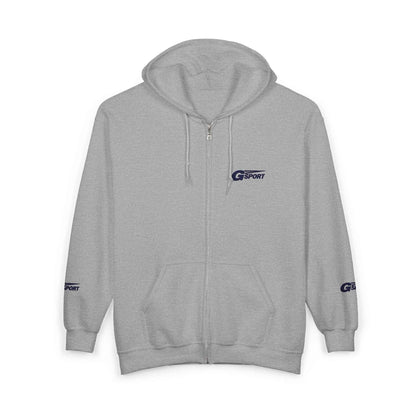 Zip Hoodie with Small Chest Logo – Casual Champion-Inspired Full-Zip Sweatshirt