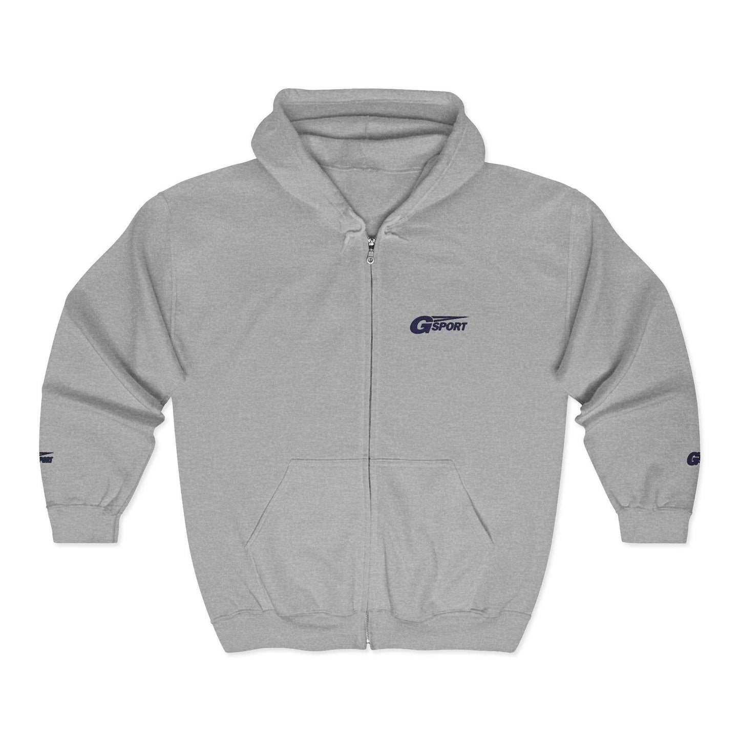 Zip Hoodie with Small Chest Logo – Casual Champion-Inspired Full-Zip Sweatshirt
