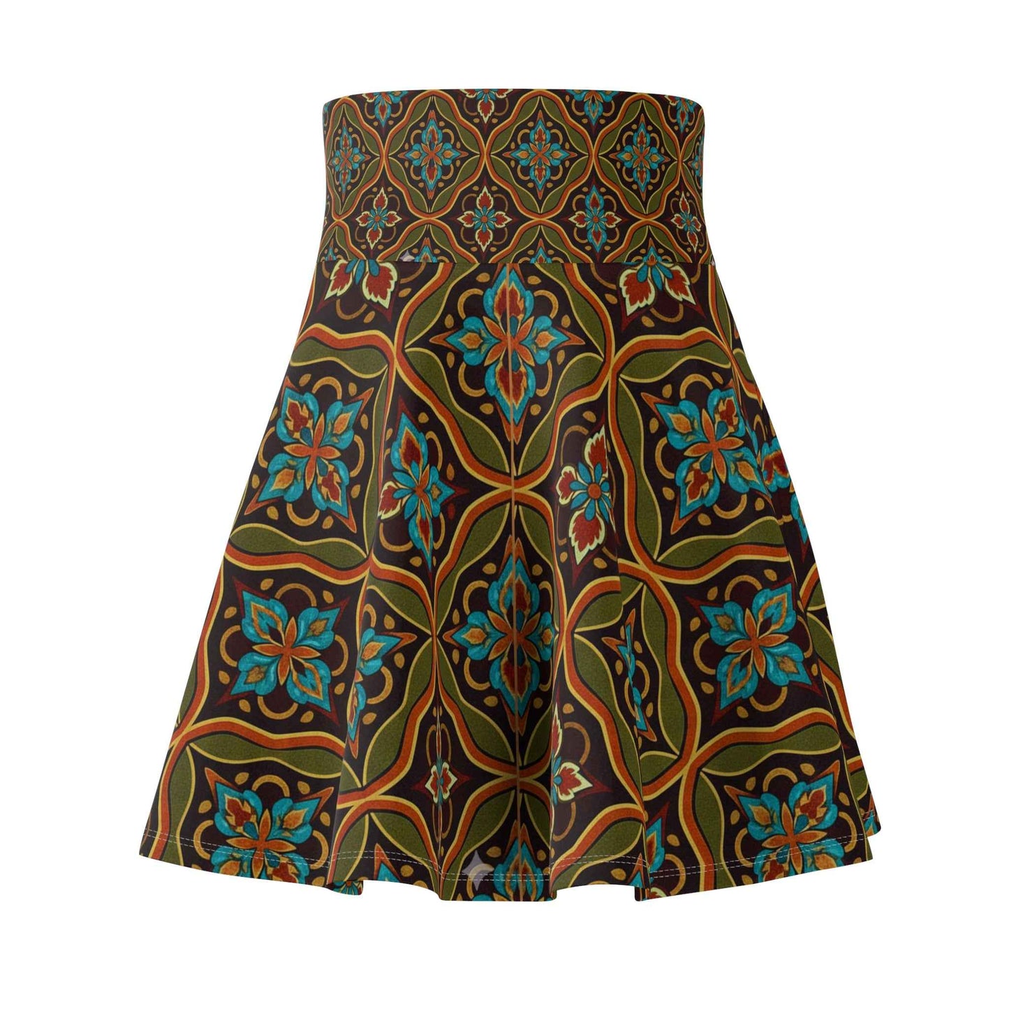 Turkish Style Skater Skirt for Women - Trendy Vibrant Fashion