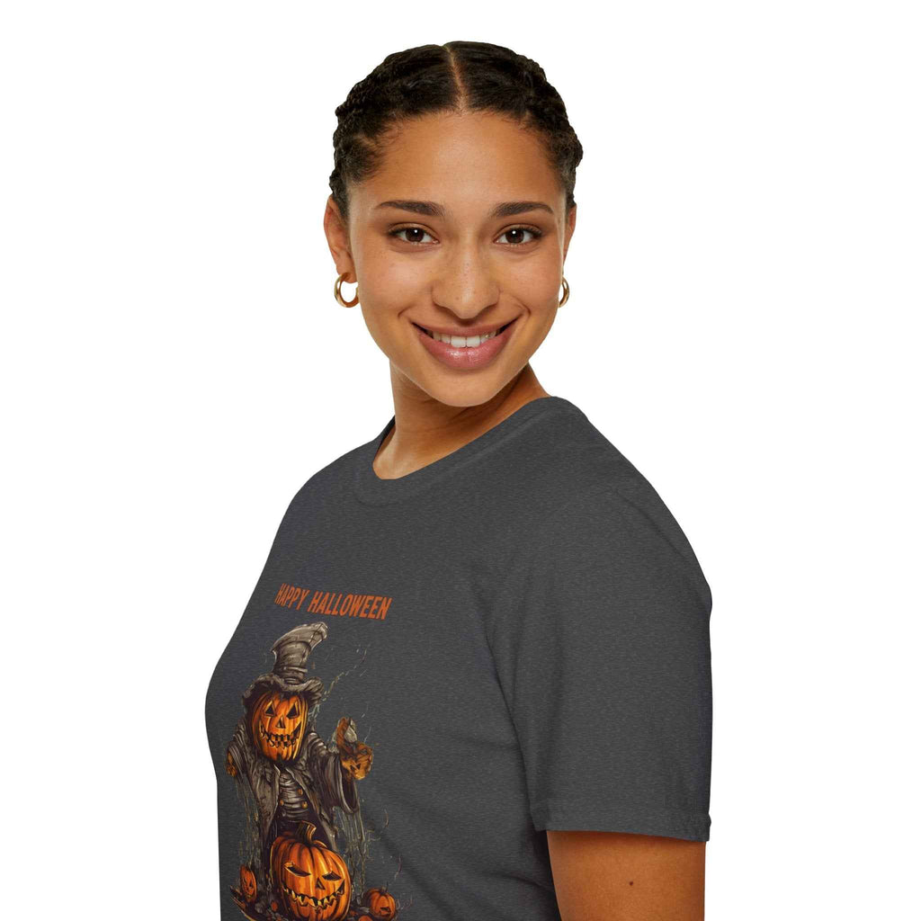 Happy Halloween T-Shirt – Unisex Pumpkin Tee for Spooky Fall Celebrations