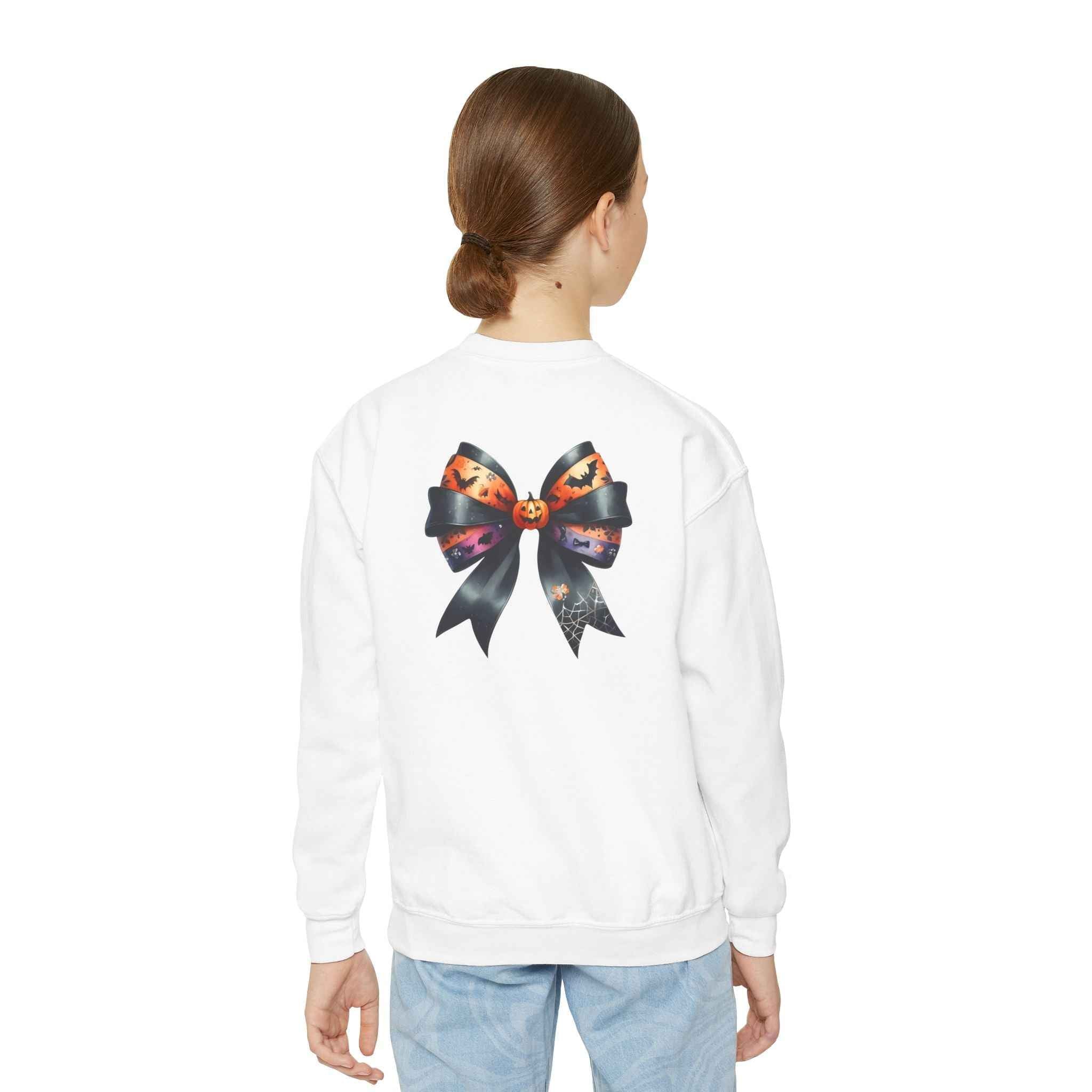 Spooky Mama Sweatshirt - Youth Crewneck for Halloween Fun
