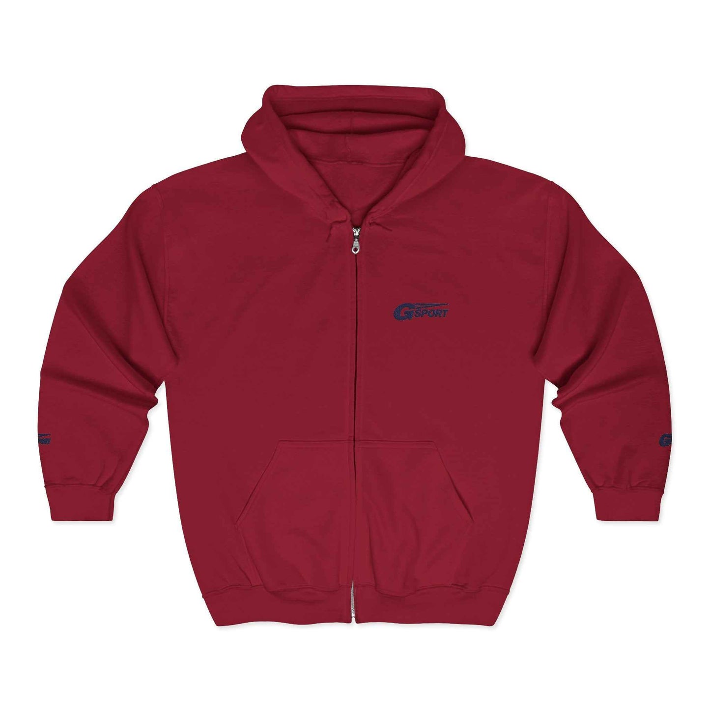 Zip Hoodie with Small Chest Logo – Casual Champion-Inspired Full-Zip Sweatshirt