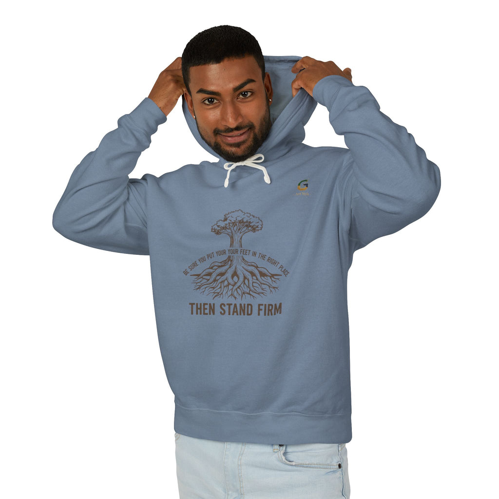 Inspirational Lightweight Hoodie for Men and Women - Then Stand Firm