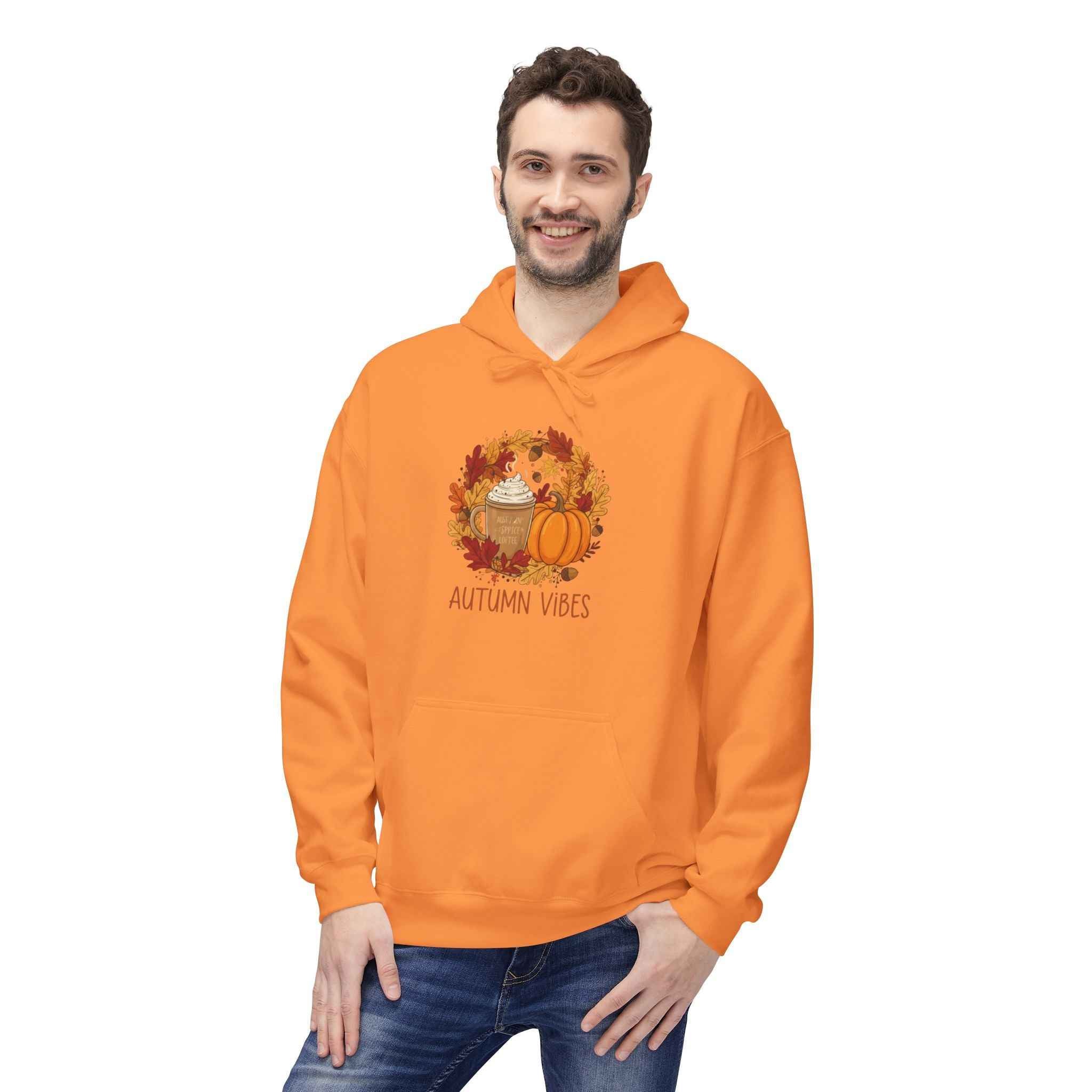 Autumn Vibes Fleece Hoodie - Perfect Autumn Fleece Hoodie for Cozy Fall Days