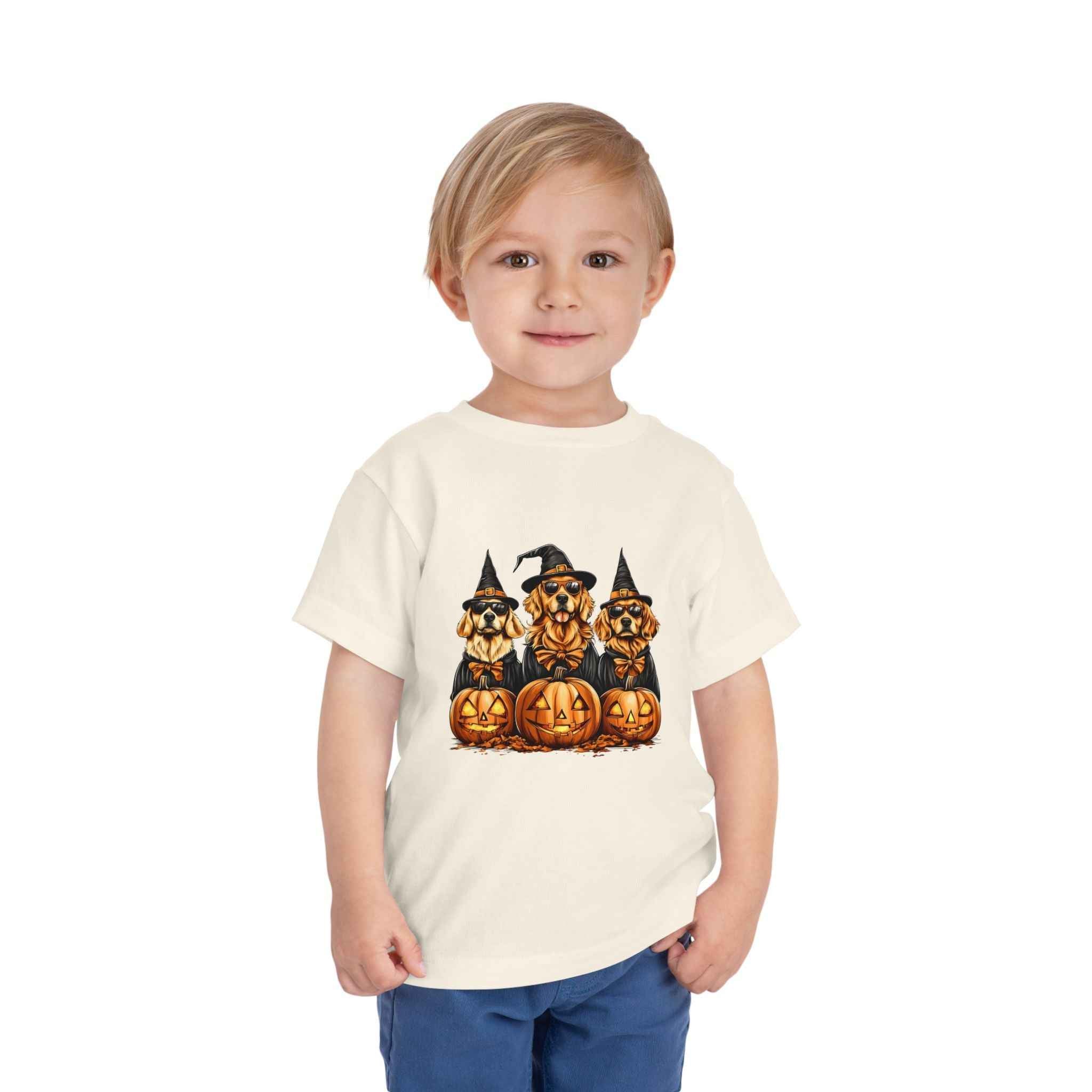 Halloween Puppy Witch Tee - Cute Toddler Shirt for Kids' Halloween Fun