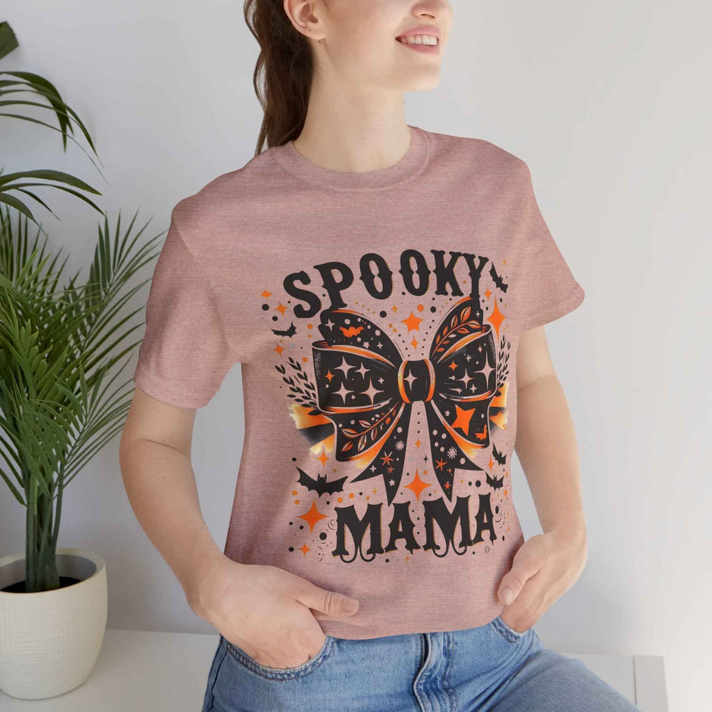 Spooky Mama T-Shirt - Unisex Jersey Tee for Halloween, Family Events, Gifts for Moms, Autumn Fashion, Casual Wear