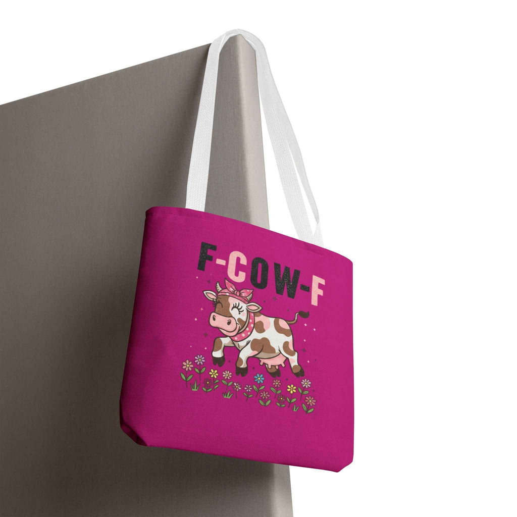 Cow Print Tote Bag - Stylish Farmhouse Chic for Animal Lovers