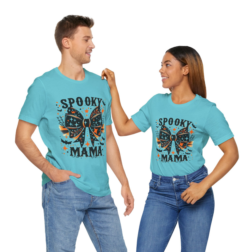 Spooky Mama T-Shirt - Unisex Jersey Tee for Halloween, Family Events, Gifts for Moms, Autumn Fashion, Casual Wear
