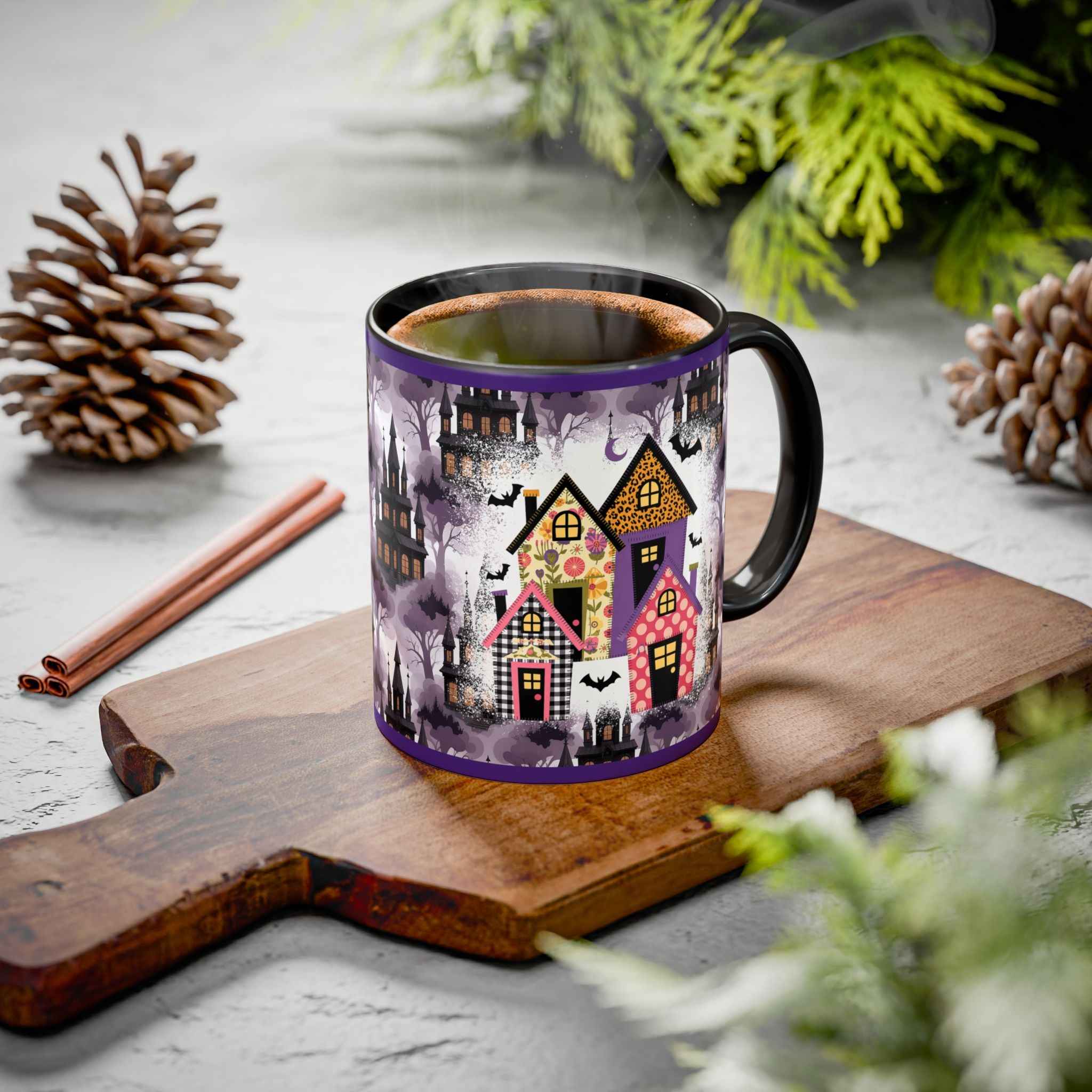 Colorful Halloween Mugs - Unique Witch-Themed Coffee Cup for Spooky Autumn Gifts