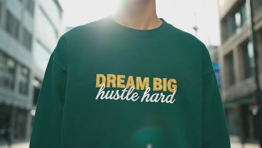 Dream Big Floral Sweatshirt - Inspirational "Dream Big, Sparkle Fierce" Crewneck Pullover